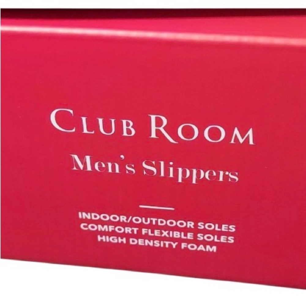 Club Room Red Plaid Men's Slippers - Picture 5 of 6